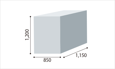 W850×D1,150×H1,200