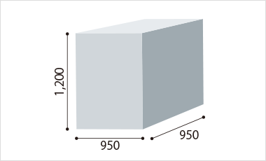 【L型】W950×D950×H1,200